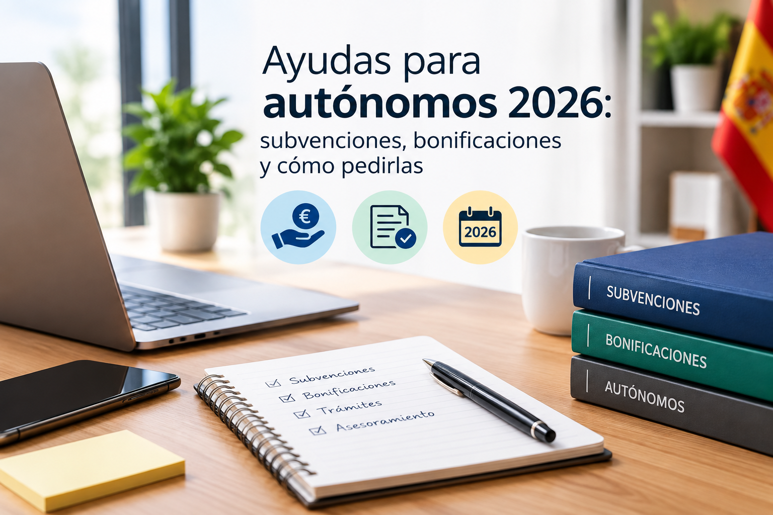 Ayudas para autónomos 2026: subvenciones, bonificaciones y cómo pedirlas